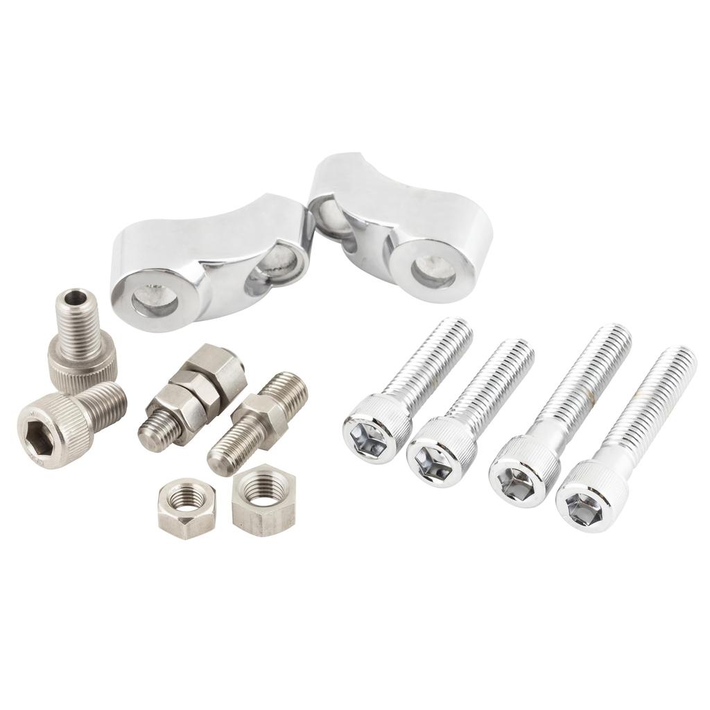 Kijima Motorcycle Parts Front Turn Signal Stay Set for Inner Tubes (39), Polished, HD-019011