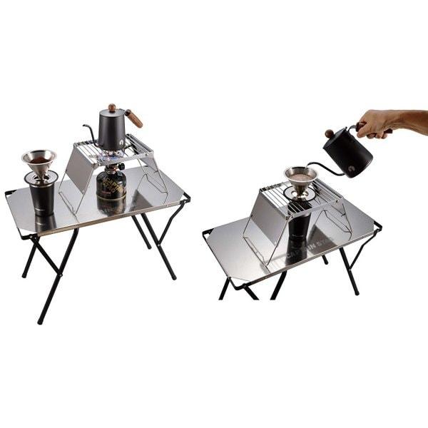 Captain Stag Uf 0038 [grill Stand Dripper  Single  6 Levels Of Height Adjustable  windproOf  Storage Bag Included]