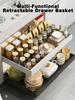 Spice Box Storage Rack Scalable Pull-out Kitchen Storage Rack Multi-Functional Retractable Drawer Basket Cabinets Organizer