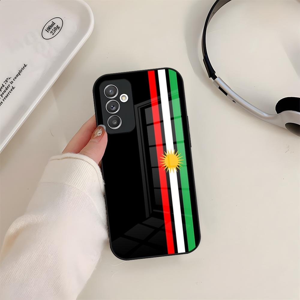 Kurdistan Flag COOL Logo Phone Case Glass For Samsung S24 S26 S23 S20 S25 S21 S22 Ultra Fe Plus A05 A06 A16 A26 A36 A56 Coque