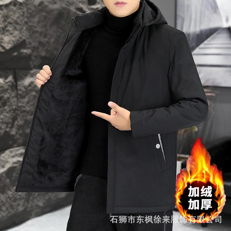 Autumn and Winter Jacket Fleece Thickened Cotton-padded Jacket Outdoor Youth Running Casual Men's Fashion Warm Jacket