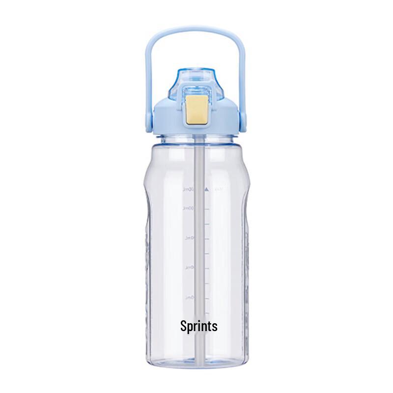 Haris 1.5L Large Capacity Plastic Straw Water Bottle with Handle