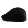 Winter Warm Forward Hat Men's Peaked Cap Middle-aged and Elderly Mink Fur Hat Plus Velvet Ear Protection Dad and Grandpa Hat
