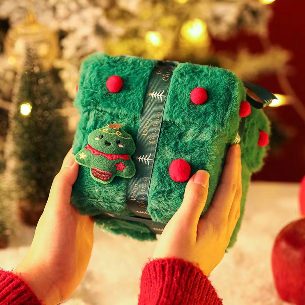Velvet Gift Box Christmas  Packaging Box Thick Velvet Fabric Candy Box  Christmas Eve