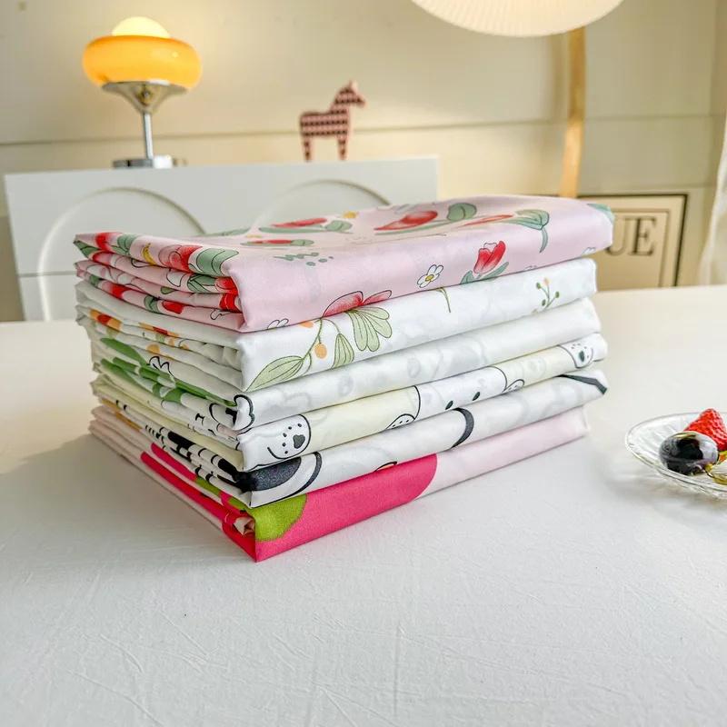 Flat Sheet Floral Style Bedsheet Skin-friendly Bed Linen Simple Student Bed Fitted Sheet Mattress Pad Bedcover