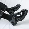 Summer Men’s Sandals Black Dress Close Toe Shoes Casual Stylish Leather Roman Sandals Plus Size