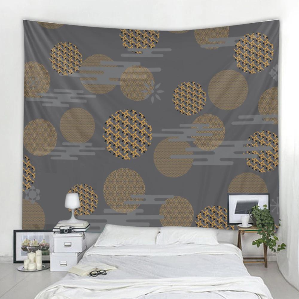 Hippie Yoga Mat Room Wall Beach Towel Bed Sheet Geometric Pattern Mandala Psychedelic Scene Home Tapestry