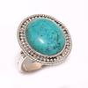 Natural Tibetan Turquoise Gemstone 925 Solid Sterling Silver Ring Size 7.5 J2m82