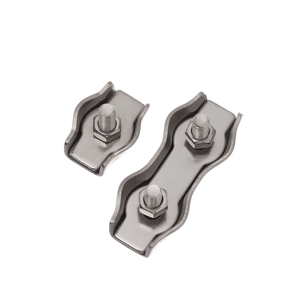5Pcs Wire Rope Clamp Caliper M2-M5 Stainless Steel Rope Fixing Tool Simplex/Duplex Durable Anti-Slip Cable Clamp Hardware