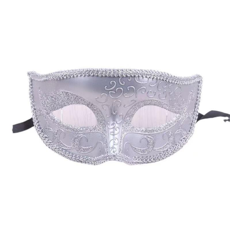Maschera Veneziana Vintage in Pizzo Traforata, Maschera Decorativa Intagliata Glitterata per Feste in Maschera per Adulti