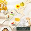 Set of 6 Wooden Cutting Boards Mini Paddle Boards for Serving Charcuterie Snacks Cheese Bread Food Photography Props Unique Shap