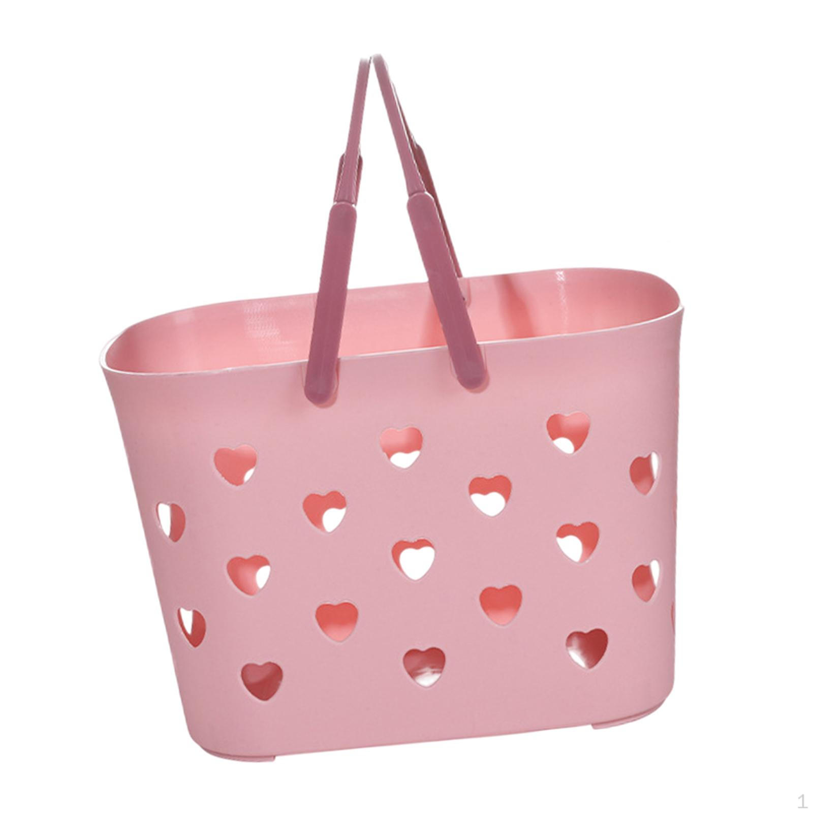 

Organizer, Hollow, Quick Drain, Multi-Purpose Hanging, Durable Storage Basket for College Pink