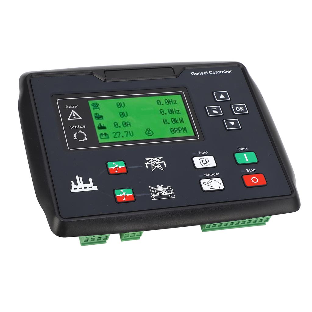 Controlador de Gerador Diesel Partida Automática Detectar Vários Idiomas Painel de Controle de Grupo Gerador 15?360V
