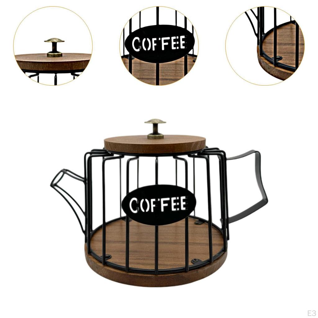 Coffee Pod Holder Basket Container Capsule for Cafe Office Desktop
