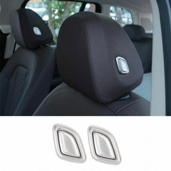 For BMW X3 G01 X4 G02 2018-21 ABS Silver Seat Headrest Switch Button Cover Trim