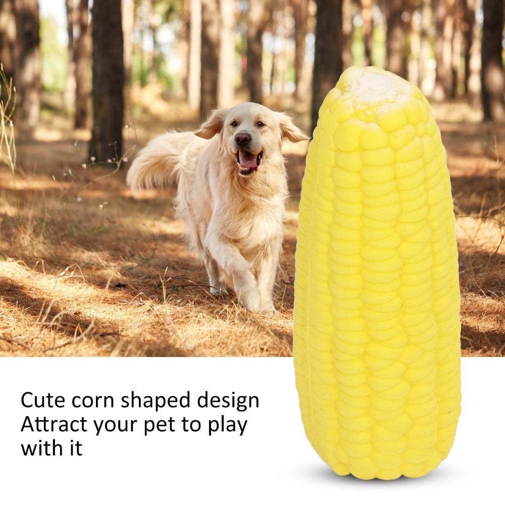 5Pcs Corn Shape Squeaky Dog Toy Latex Puppy Teething Toy Pet Interactive Toy Daily Chewing Practice