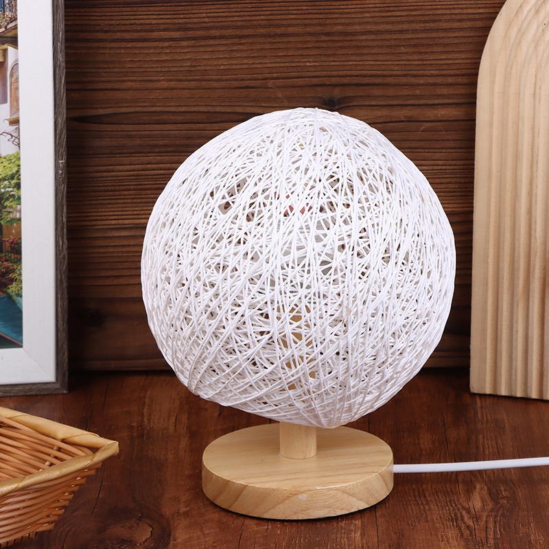 Round Concise Hand-Woven Rattan Vine Ball Pendant Lampshade Light Lamp Shades Light Accessories(20Cm Diameter)