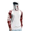 Men's Performance Fishing Raglan Halloween Prints Hoodie - UPF 50+ UV Long Sleeve Sun-protective Shirt With Mesh Visor