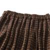 Wool Blend Elastic Waist Plaid Midi Skirt - Retro A-line for Autumn/Winter 2025