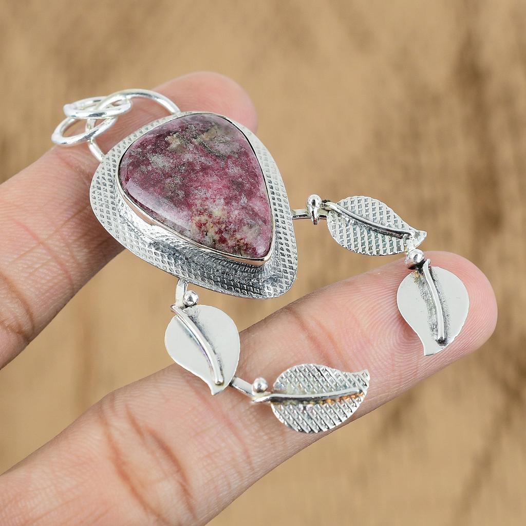 Wedding Gift For Her 925 Sterling Silver Natural Thulite Gemstone Pendant