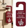 Door Handle Hanging Sign Funny 3D Printed Hanger for Workshop And Office, Don't Come in I'm Printing, Durable Plastic PLA Material Privacy Plaque Knob
