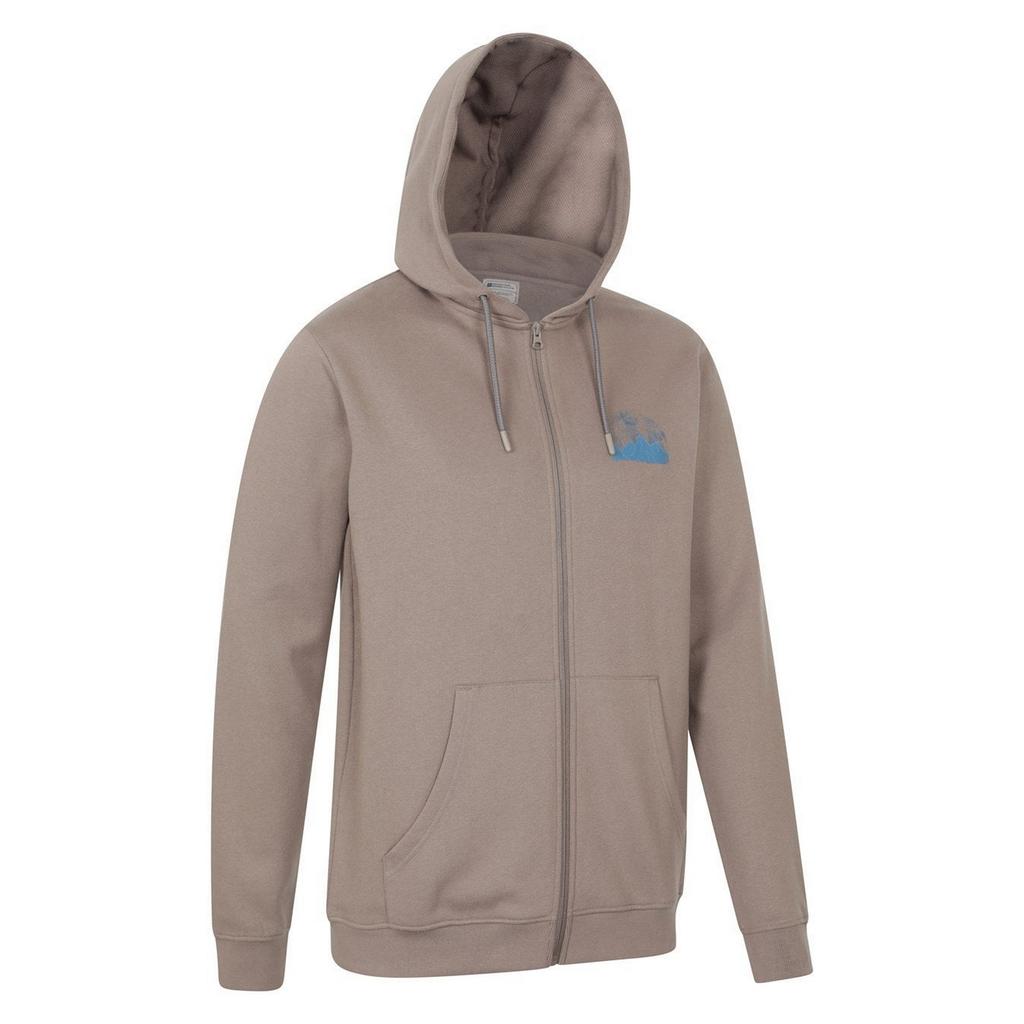 Mountain Warehouse Mens Graphic Textured Full Zip Hoodie