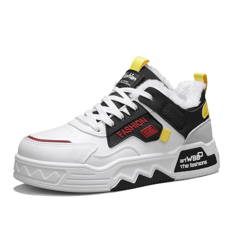 Men's new winter warm plush shoes Korean Joker cotton shoes fashion youth outdoor comfort sports board shoes casual walking shoe