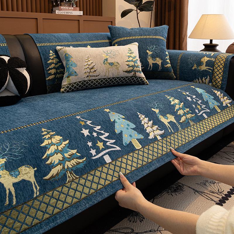 Premium Sofa Cushion  New Four-Season Universal Straight Row Special-Shaped Seat Cushion Fixed Non-Slip Sofa Cover Cloth Towel