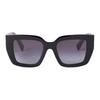 MIU MIU 26 Early Spring Collection Unique Design Square Sunglasses Unisex Sunglasses Black SMUB05_E16K_FE90A_C_A051