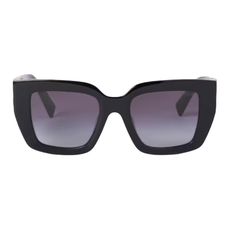 MIU MIU 26 Early Spring Collection Unique Design Square Sunglasses Unisex Sunglasses Black SMUB05_E16K_FE90A_C_A051