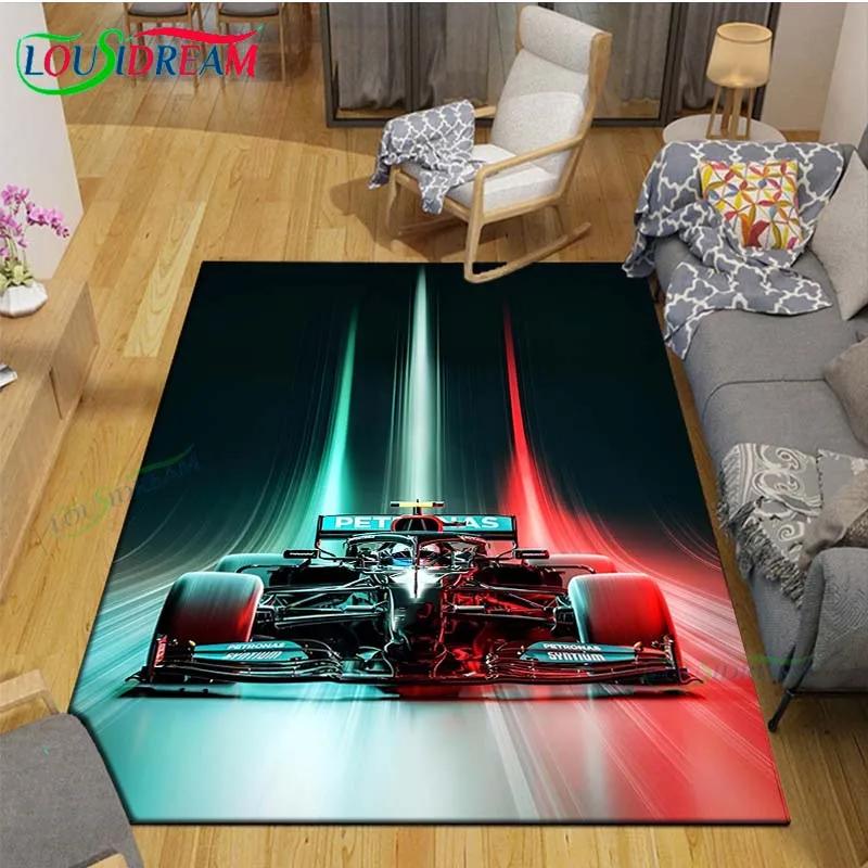 3D Racing Car Decor Carpet Non Slip Rug for Balcony, Bedroom, Kitchen & Coffee Table Stylish Floor Mat & Gift
