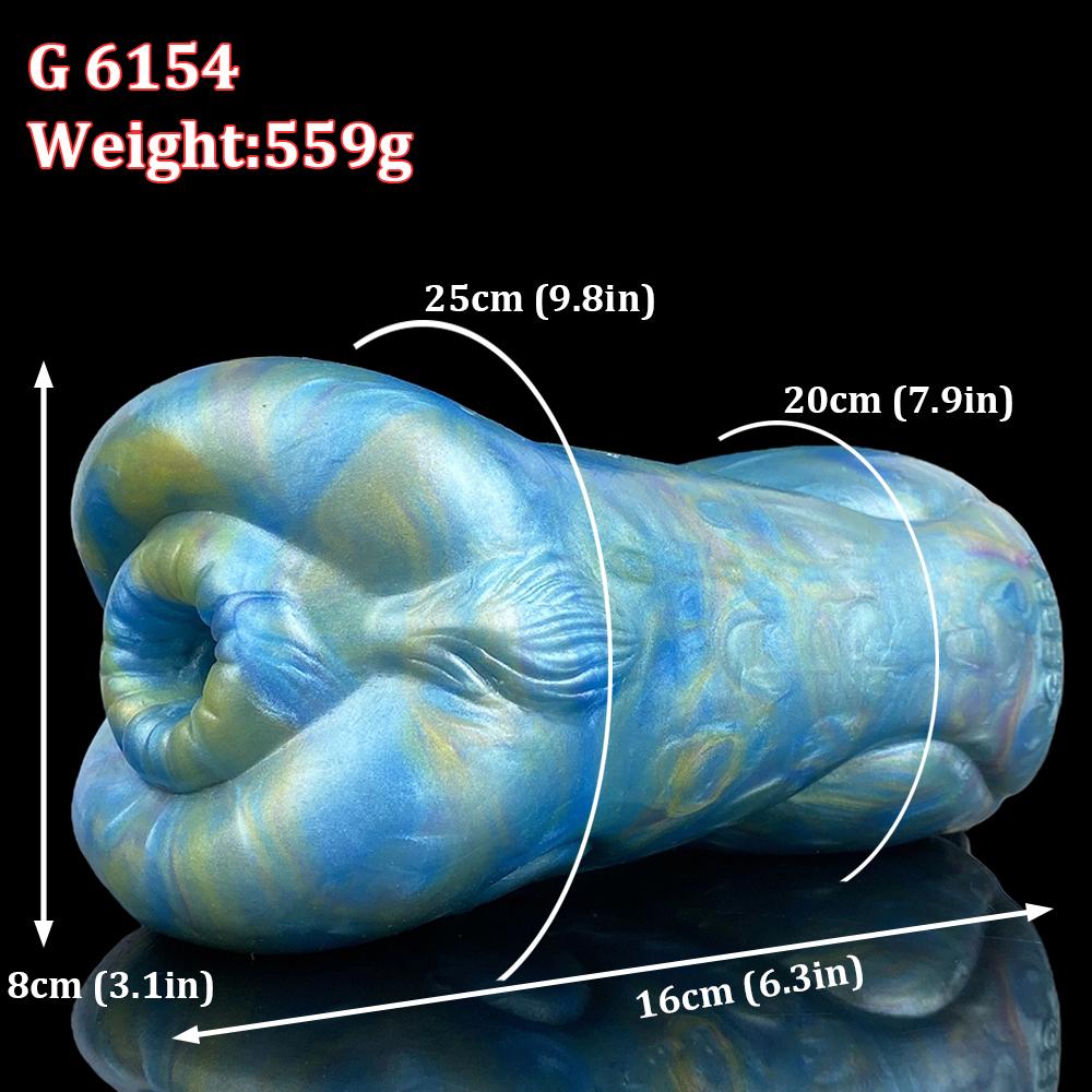 GEEBA Male Beaver Dog Masturbators Silicone Soft Aircraft Cup Realistic Vaginal Prostate Massager Single Hole Sex Toys For