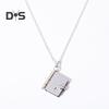 Book Pendant Necklace Women's Sweater Chain Necklace Opening And Closing Book Dangle Jewelry Accessory for Dating Daily Wear Banquet