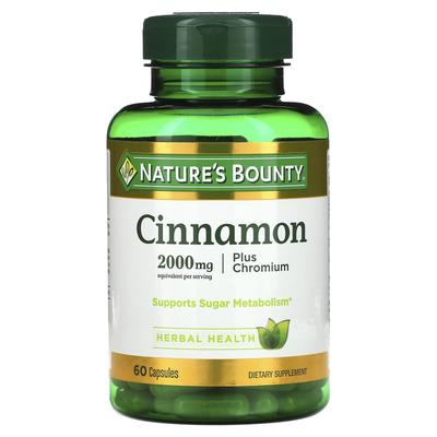 Cinnamon Plus Chromium, 2,000 Mg, 60 Capsules (1,000 Mg Per Capsule)