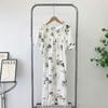 Cloud Cotton Pajamas Women's Summer Short Sleeve Girl's Dress Print Pajamas Loose Thin Women's Sexy Nightdress