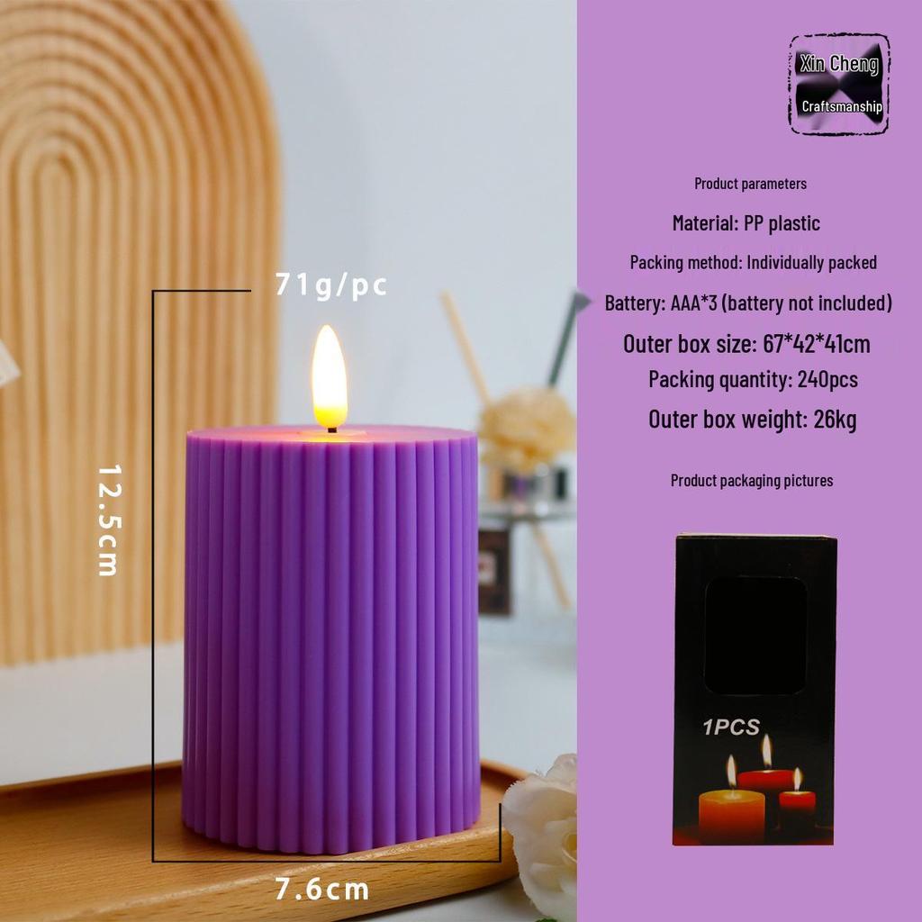 LED Cylinder Candle for Photography Props & Indoor Decor Gifts