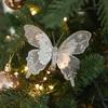 Set of 3 Elegant Butterfly Christmas Ornament Festival Butterfly Hanging Ornament for Christmas Tree Decoration