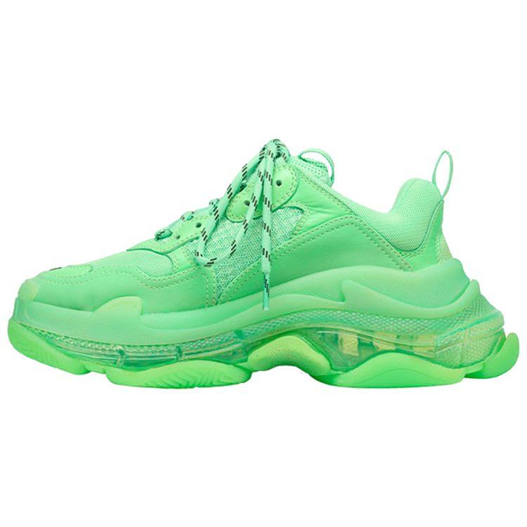 Balenciaga Triple S Low Top Chunky Sneakers Women's Green 544351W2CF13801