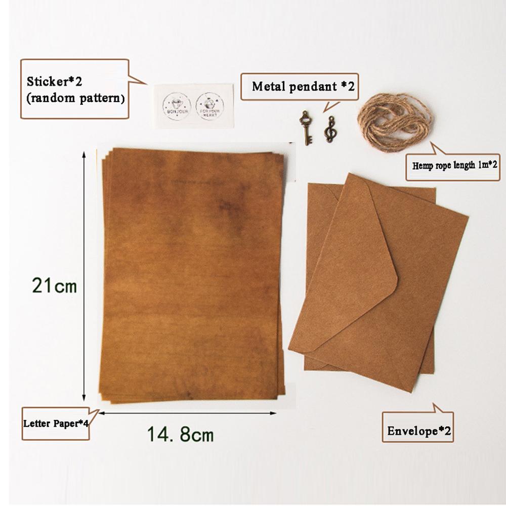 Mailers Set Letter Supplies Kraft Paper Envelope Letter Pad Writing Paper Envelopes Letter Paper