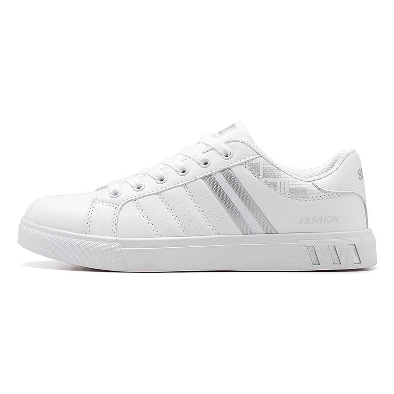 Nowe białe buty męskie, modne trampki i codzienne buty sportowe dla mężczyzn