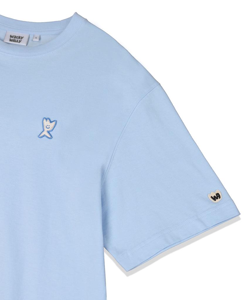 WACKY WILLY Signature Kiki Wappen Short Sleeve T-Shirt Blue