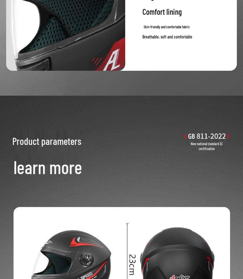 Certified Electric Vehicle Winter Full-Face Helmet for Men & Women - Windproof, Warm, Neck Gaiter Protection