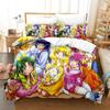 Anime Pretty Cure Bedding Sets Exquisite Bed Supplies Set PreCure Duvet Cover Bed Comforter Set Bedding Set Birthday Gift