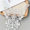 White Pearl Mesh Decorative Pair Neck Cloth Sticker Handmade Accessories Lace Embroidery Front Neck Dress Fake Neck Flower