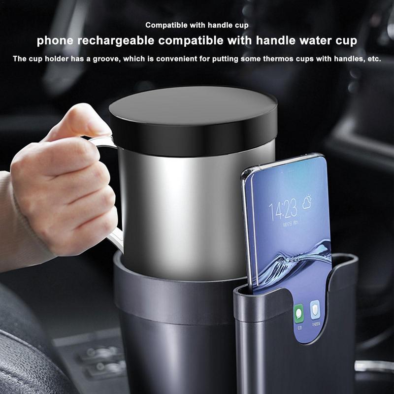 Car Cup Holder Phone Mount Non-Slip Cup Holder Automotive Cup Holders With Rotating Adjustable Base Insert Extender For Secure