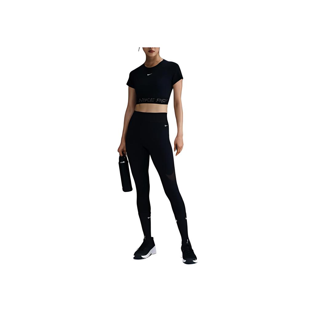 Nike High Waist Solid Color Brand Logo Leggings Women leggings Black HJ1158-010