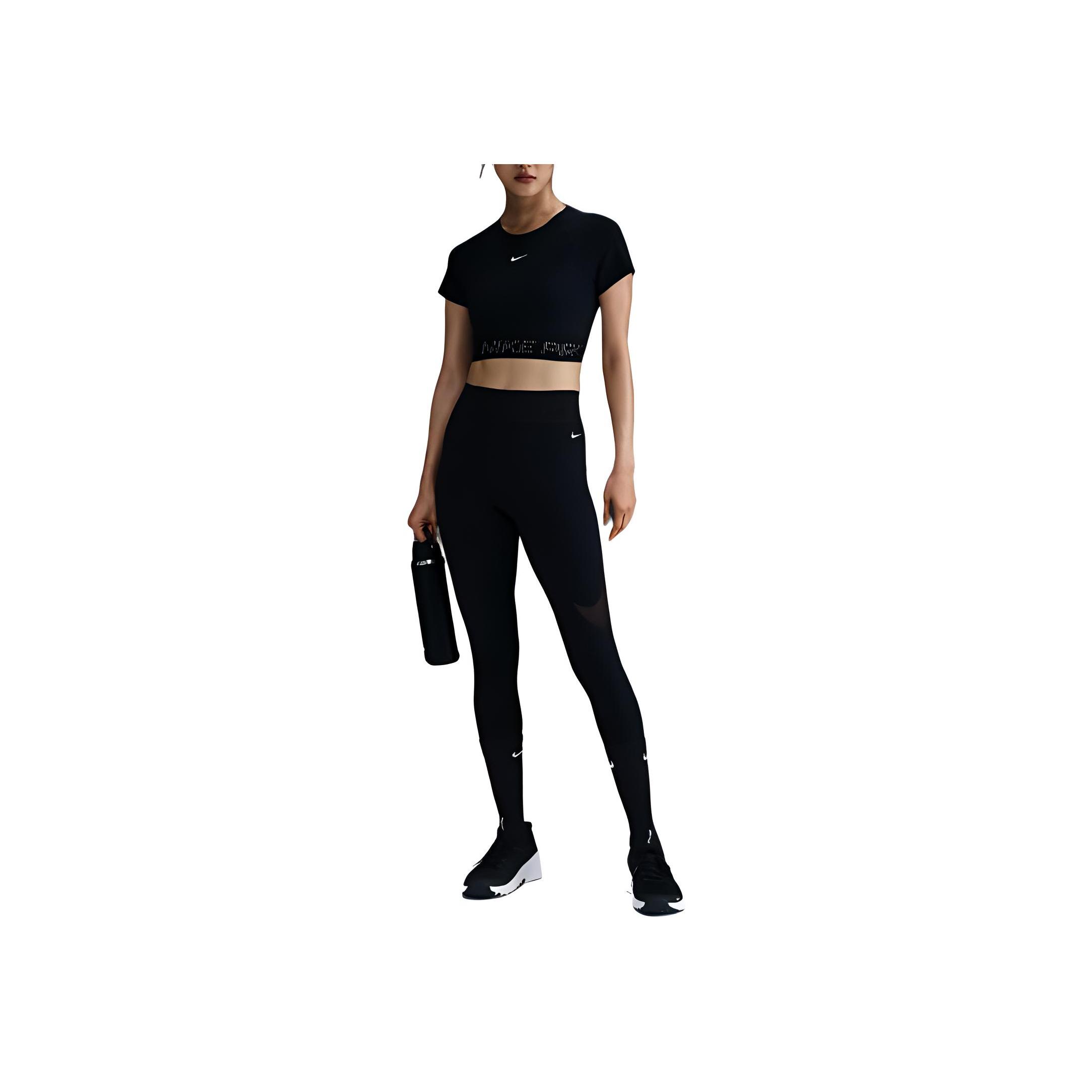 

Nike High Waist Solid Color Brand Logo Leggings Women leggings Black HJ1158-010 XL