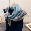 Moyun Flower Printing Simulation Silk Scarf Square Scarf Premium Shawl Versatile Neck Small Square Scarf Headscarf