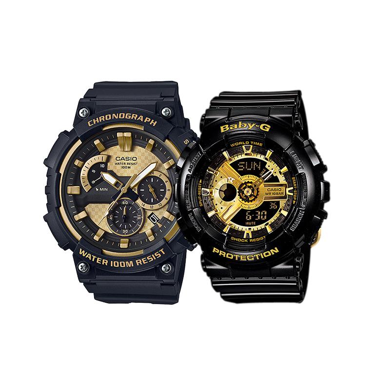 

Casio watch series-disc series, dual display waterproof, quartz movement, resin strap, Japanese and Korean watch, same style for MCW-200H-9ABA-110-1A золотой