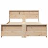 Platform Bed Frame with Headboard Brown 140 x 200 cm Wood Based Material